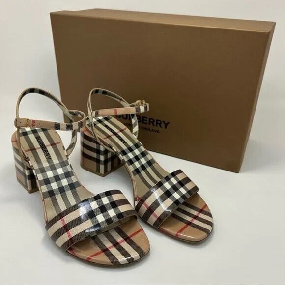 Burberry Women's Archive Check Sandals - Picture 1 of 7